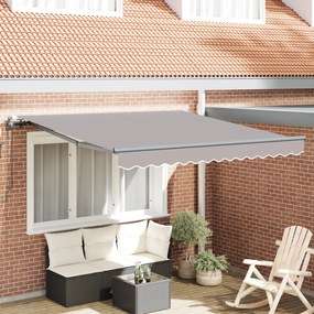 Toldo Retrátil Automático vidaXL Cinza Claro 350x250 cm