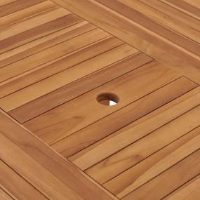 Mesa de jardim 150x76 cm madeira de teca maciça