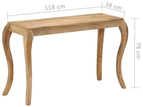 Mesa consola 118x38x76 cm madeira de mangueira maciça