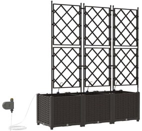 Jardineiras de Jardim 1 pc Castanho 120 x 40 x 142 cm Plástico