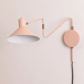 Lâmpada De Parede Orientável Em Ferro Lizz Rosa Claro - Sklum