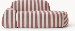 Sofá com chaise longue às riscas Wolke (2 lugares)