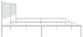 Estrutura de cama com cabeceira 183x213 cm metal branco