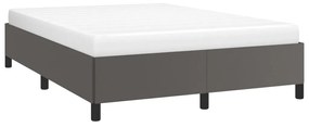 Estrutura de cama 140x190 cm couro artificial cinzento