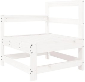 Cadeira de jardim c/ almofadões pinho maciço branco