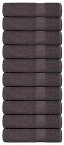 vidaXL Toalhas de banho FROGN 10 pcs 70x140cm 360 g/m² antracite