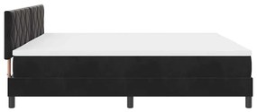 Cama Box Spring vidaXL com Colchão e LED Preto 200x200 cm Veludo