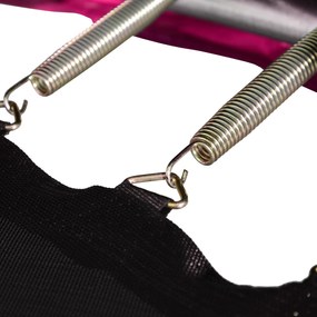 Trampolim ao ar livre para adultos e crianças 244cm de diâmetro Carga de 100kg Rosa