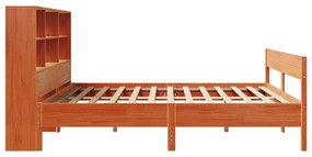 Cama com estante sem colchão 200x200 cm pinho maciço