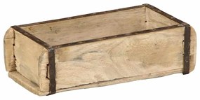 Bandejas vidaXL 4 pcs 30x15x9 cm Madeira Sólida Reciclada