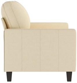 Sofá de 2 lugares tecido 120 cm cor creme
