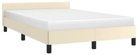 Moldura de cama sem creme de colchão 120x190 cm couro do falso