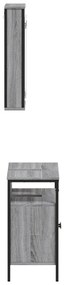 2 pcs conjunto móveis WC derivados de madeira sonoma cinza