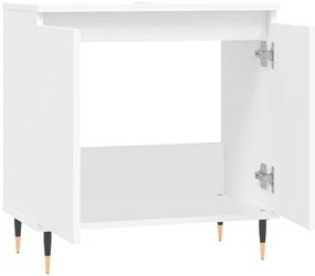 Armário de casa de banho 58x33x60 cm derivados madeira branco