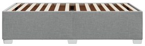 Estrutura de cama sem colchão 90x200 cm tecido cinzento-claro