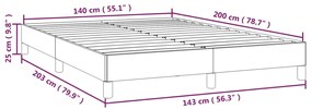 Estrutura de cama sem colchão 140x200 cm veludo cinzento-escuro