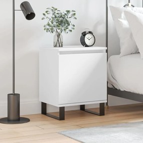 vidaXL Mesa de cabeceira 40x30x50 cm derivados de madeira branco