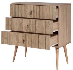Cômoda Trio – Carvalho Sonoma – 80x90x40 cm