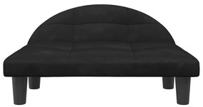 Cama para cães 70x52x30 cm veludo preto