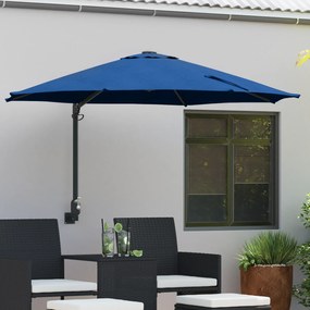 vidaXL Guarda-sol Azul celeste Poliéster Grande Inclinável