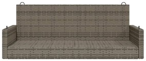 Banco baloiço 119x56x48 cm vime PE cinzento