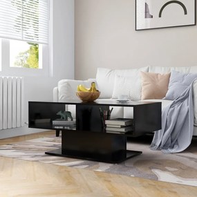 806823 vidaXL Mesa de centro 103,5x50x44,5 cm contraplacado preto