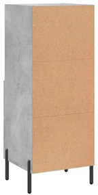 Aparador 34,5x34x90 cm madeira processada cinza cimento