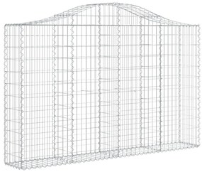 Cestos gabião arqueados 5pcs 200x30x120/140cm ferro galvanizado