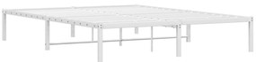 Estrutura de cama 160x200 cm metal branco