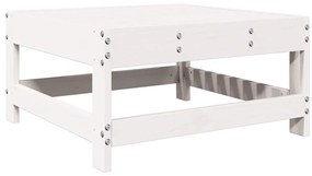 7 pcs conjunto lounge de jardim pinho maciço branco