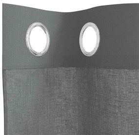 Cortinas de voile com ilhós 2 pcs cinzento-escuro 140x245 cm