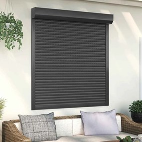 vidaXL Persiana de enrolar em alumínio 130x140 cm antracite