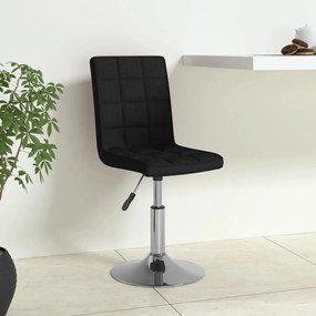 vidaXL Cadeiras de jantar giratórias 4 pcs tecido preto