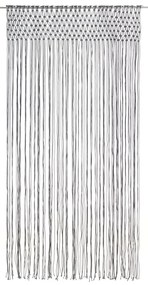 Cortina macramé 140x240 cm algodão antracite