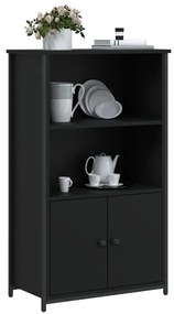 Aparador alto 62x32x103,5 cm derivados de madeira preto