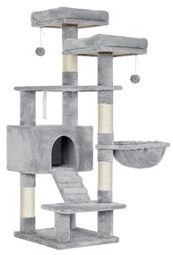 Árvore para gatos com torre de atividades | FEANDREA | 50 x 45 x 142 cm | cinzento | PCT160W01.