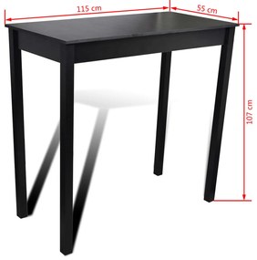 Mesa de bar com 4 cadeiras de bar preto
