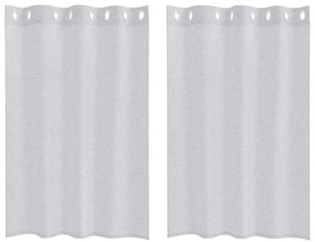 Cortinas 2 pcs Cinzento-claro 140 x 140 cm Poliéster