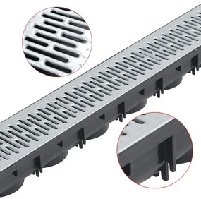 Canais de drenagem 6 pcs aço galvanizado 6 m