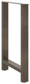Pés de mesa de bar em aço natural, 2 peças, 60x(90-91) cm, aço