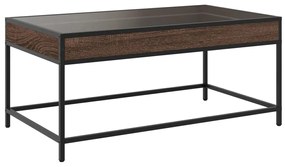 Mesa de centro luzes LED Infinity 90x50x41 cm carvalho castanho
