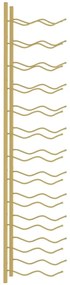 Garrafeira de parede para 24 garrafas ferro dourado