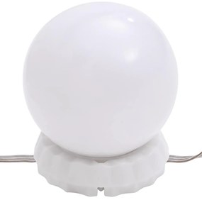 Espelho de parede com luzes LED vidro quadrado
