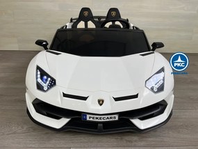 Carro eletrico crianças  Lamborghini Aventador 2 Lugares 24V 2.4G MP4 Branco