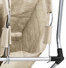 Separador de roupa suja com 4 sacos aço creme