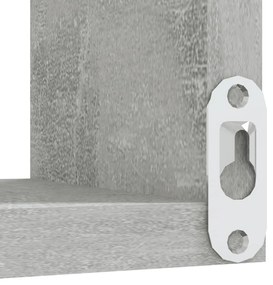 Estantes canto p/ parede 2pcs deriv. madeira cinza cimento