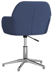 Cadeiras de jantar giratórias 2 pcs tecido azul