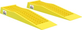 Conjunto de 2 rampas para automóveis e veículos comerciais – rampa de carga, dimensões: 70 x 19,5 x 7,8 cm, PP amarelo