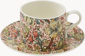 Chávena de chá e pires em porcelana Golden Lily