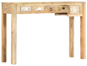 vidaXL Mesa consola 110x30x75 cm madeira de mangueira maciça